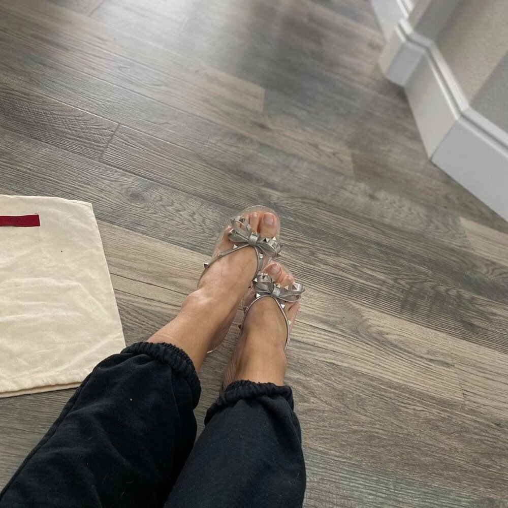 Valentino ROCKSTUD PVC Jelly sandals